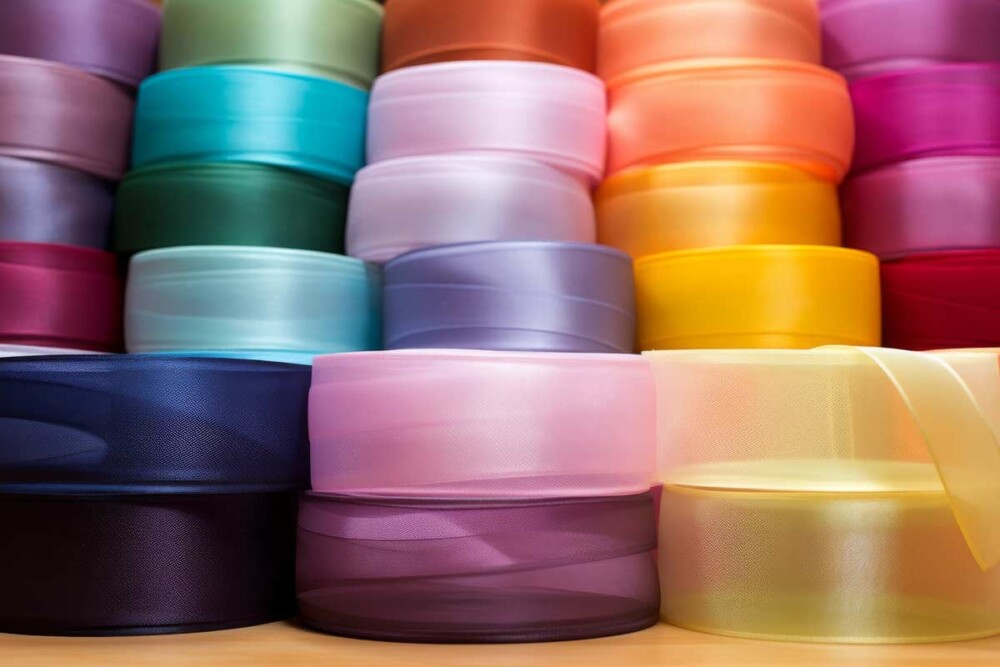 colored organza ribbons